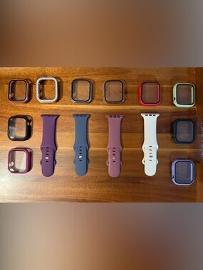 Silicone Watch Bands and Protective Cases - Multiple Colors for Apple Watch